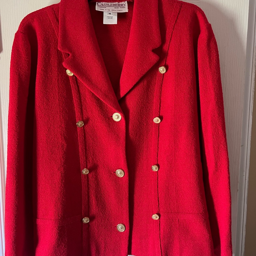 Castleberry Women's Vibrant Red Blazer